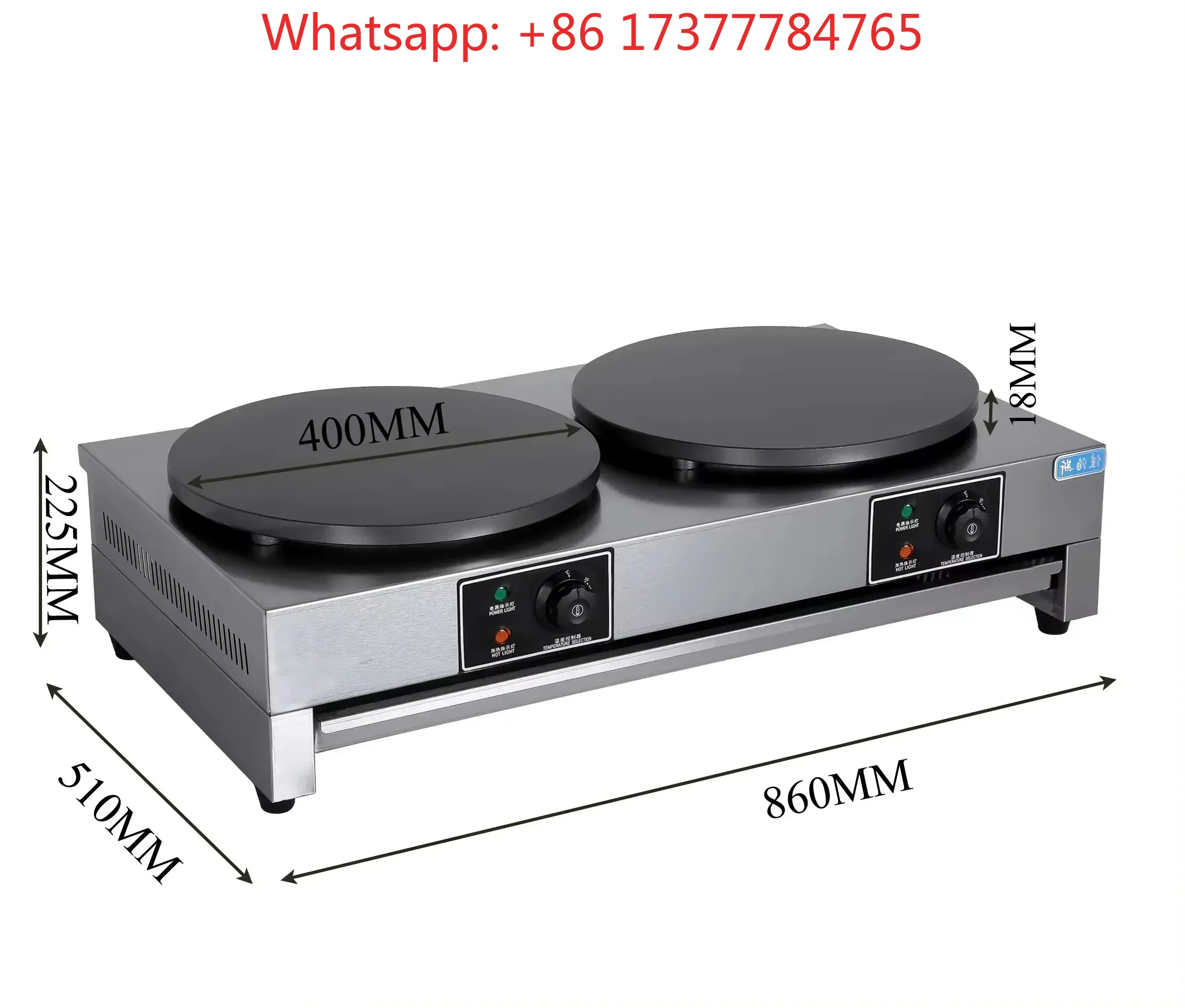 2026 Commercial Automatic Double Head Electric Non-Stick Kitchen Equipment Pancake Crepe Makers Machine