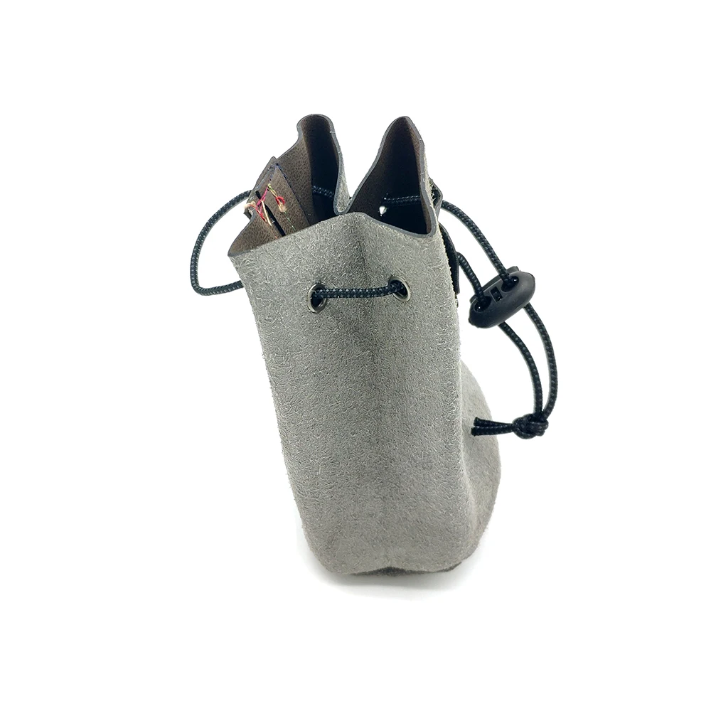 Steel Ball Bag Portable Storage Bag Mud ball Small Bag 14*10*6cm Microfiber Leather Slingshot accessories random color