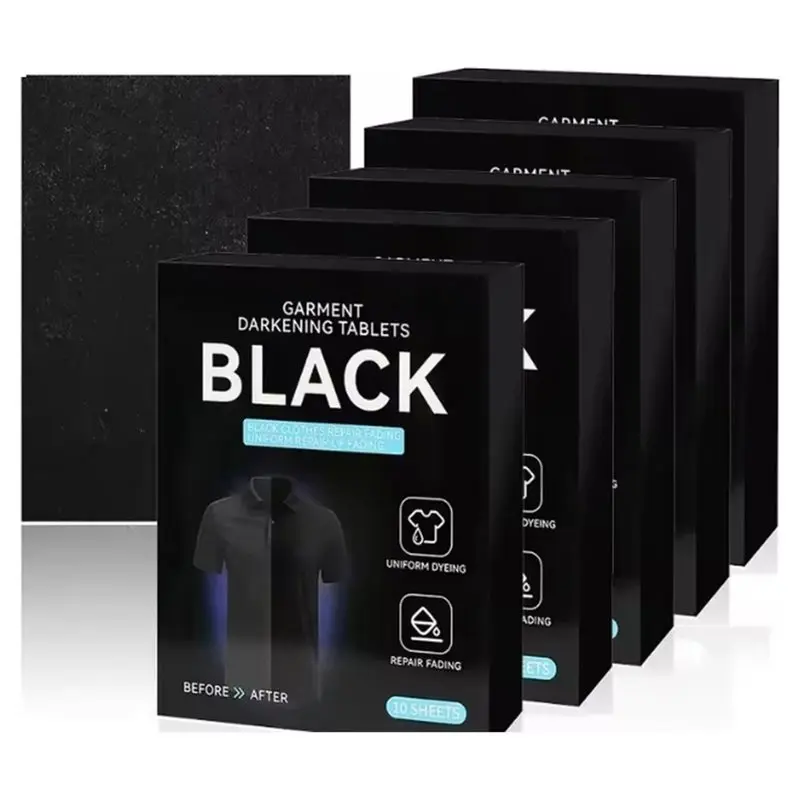 ABRU-Laundry Blackening Dyeing Tablets Clothes Color Protection Sheets Black Enhanced For Washing Cleaning