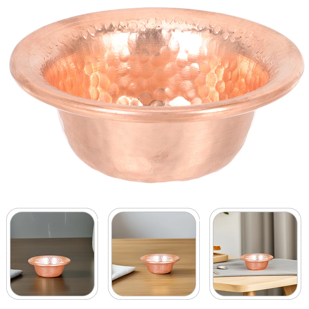 

2 Pcs Temple Water Bowl Yoga Offering Cups Prayer Sound Rose Gold Retro