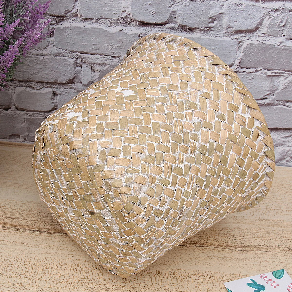 

Storage Basket Eco-Friendly Grass Box Multifunctional Home Decoration Container Bedroom Living Room
