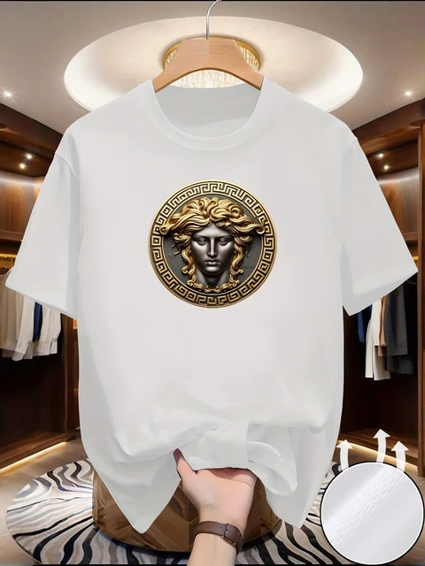 New round Neck Running T-shirt Men Summer Thin Top Art Printing Quick Dry Short Sleeve Breathable Fitness Sports T-shirt Wear 2