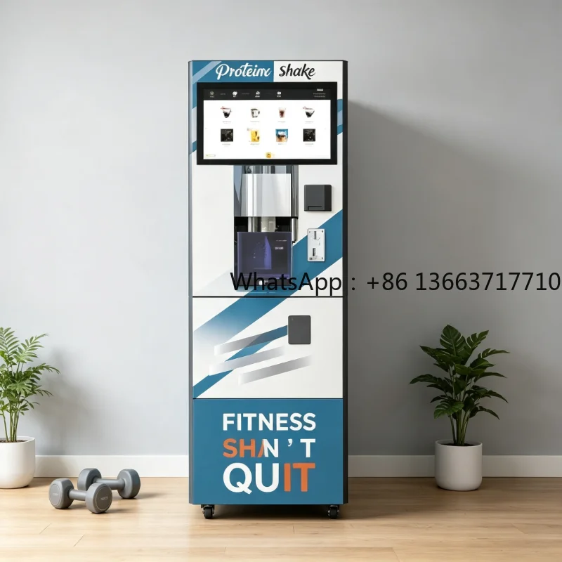 Protein Shake Dispenser Custom Fully Automatic Commercial Vending Machine Adopts Efficient Compressor Cooling Technology