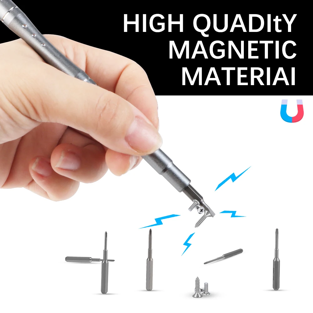 Set di strumenti di riparazione elettronica Kit di cacciaviti di precisione Punte per cacciavite Torx Phillips magnetiche professionali portatili 128 in 1