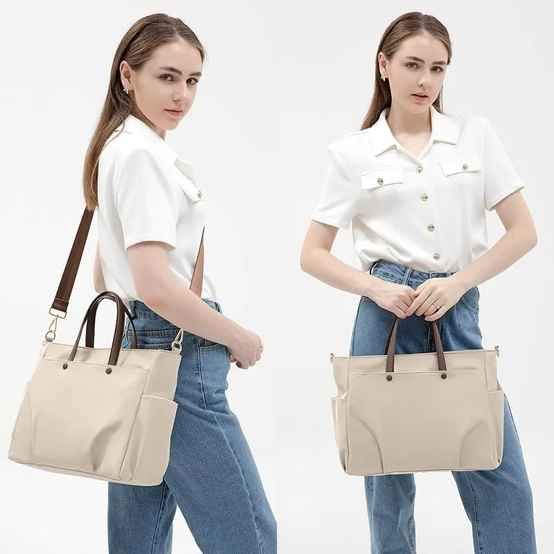 Laptop tasche Damen One-Shoulder mit großer Kapazität Aktentasche Single-Shoulder-Umhängetasche 15,6-Zoll-Innentasche