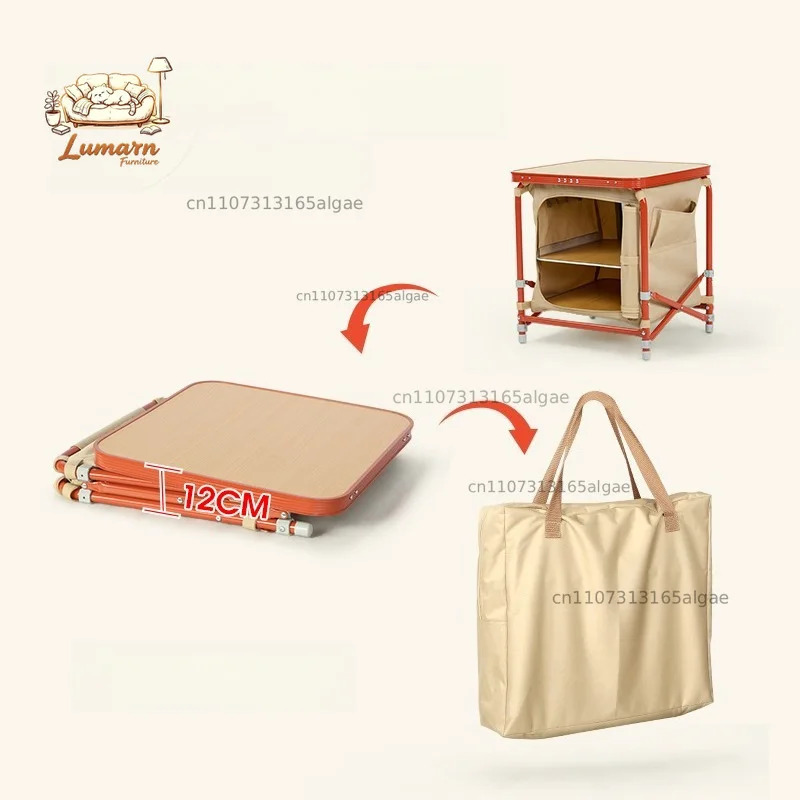 Camping Storage Box Foldable Cabinet Outdoor Picnic Multifunctional Portable Sundry Organizer Foldable Chest