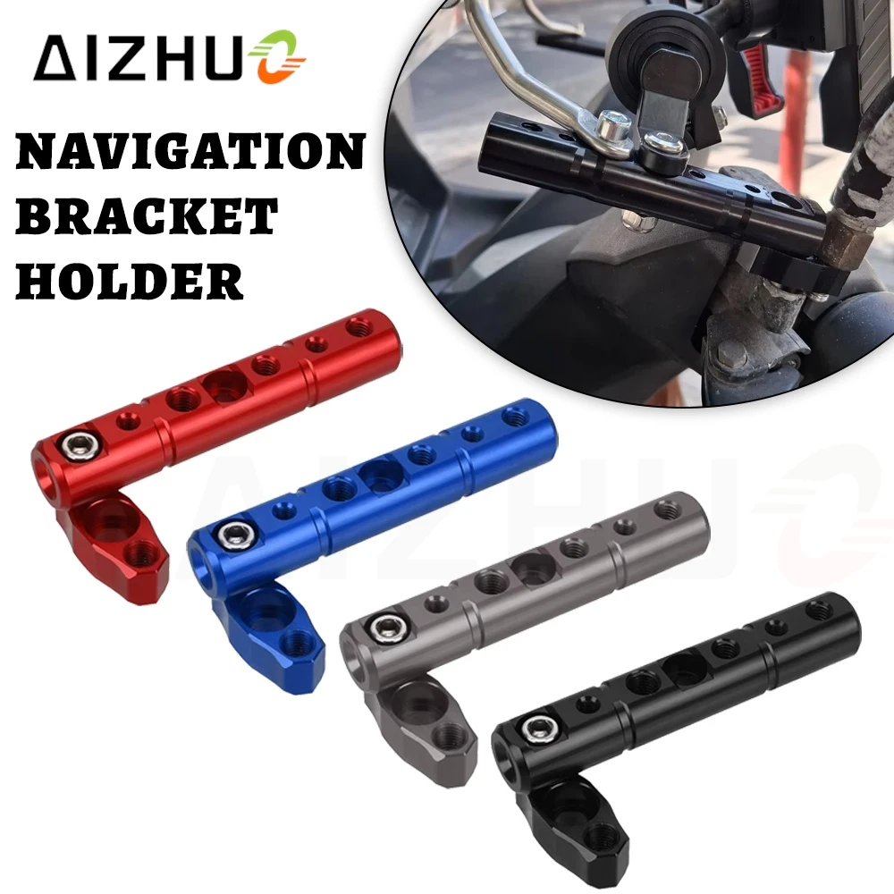 Multifunctional Aluminum Rearview Mirror Mount Extender Bracket For Motorcycle Scooter ATV Support Spotlight Cell Phone Holder