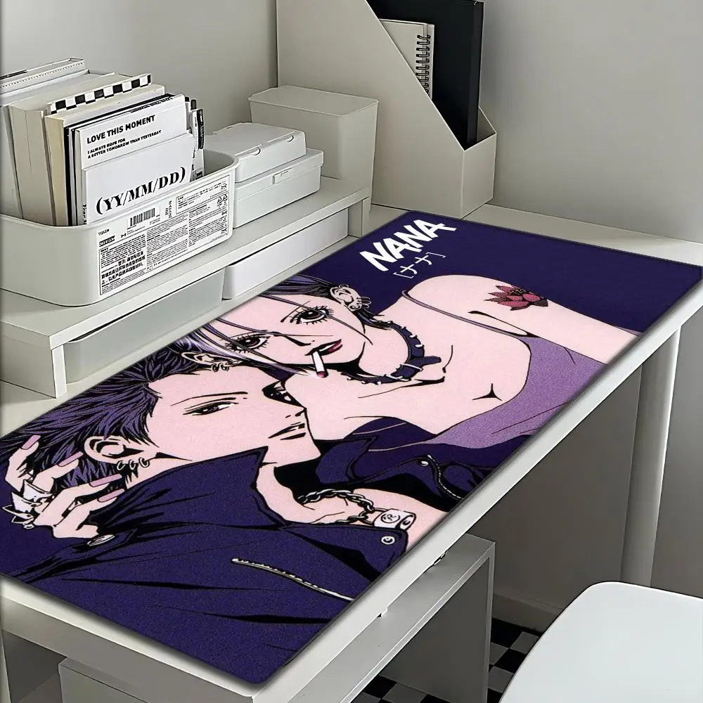 

Anime N-NANA Cool Mousepad Large Anti-Slip Mouse Pad Stitched Edges Mat Durable Desk Laptop Gaming​ Keyboard Pad XXL
