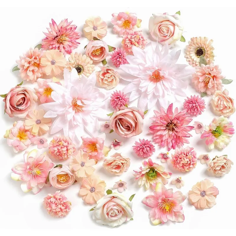 24 Stück künstliche Pfingstrosen-Blumen, Kopf für Hochzeitsdekoration, gefälschte Blumen, Heimdekoration, Geburtstagsfeier, DIY-Girlande, Geschenkzubehör – Detail 11