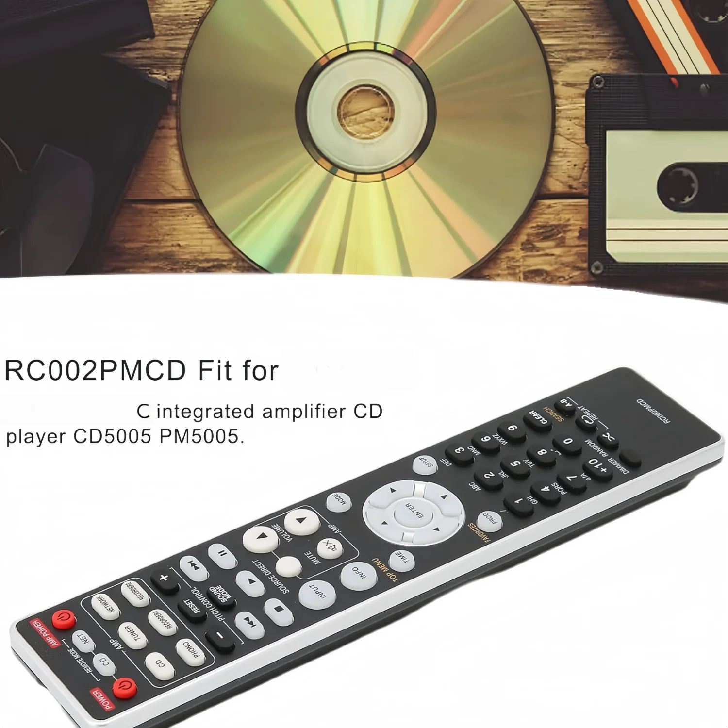 RC002PMCD reemplazar Control remoto para reproductor de CD Marantz amplificador integrado CD5005 PM5005 CD5005/FN CD-6005 CD-6006 CD6005