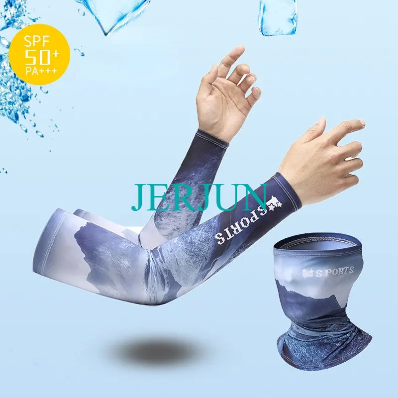 Summer Sports Ice Sleeve Sun-protective Sleeve Men's High-end Fashion Cycling Sports Driving Arm Guard Arm Cover Magic Mask