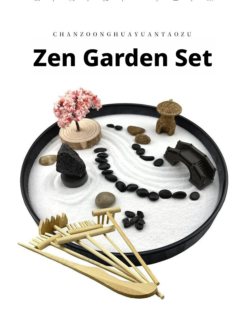 Zen Garden Stress Relief Desk Decor