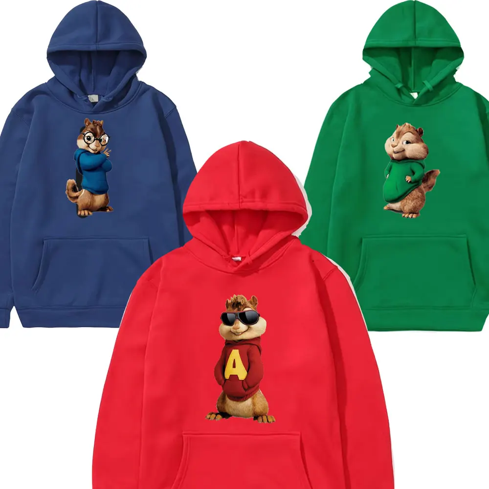 Men and Women Hoody Alvin and The Chipmunks: The Squeakquel's Long-sleeved Crewneck Pullover Sweatshirt Friends Best Gift Team