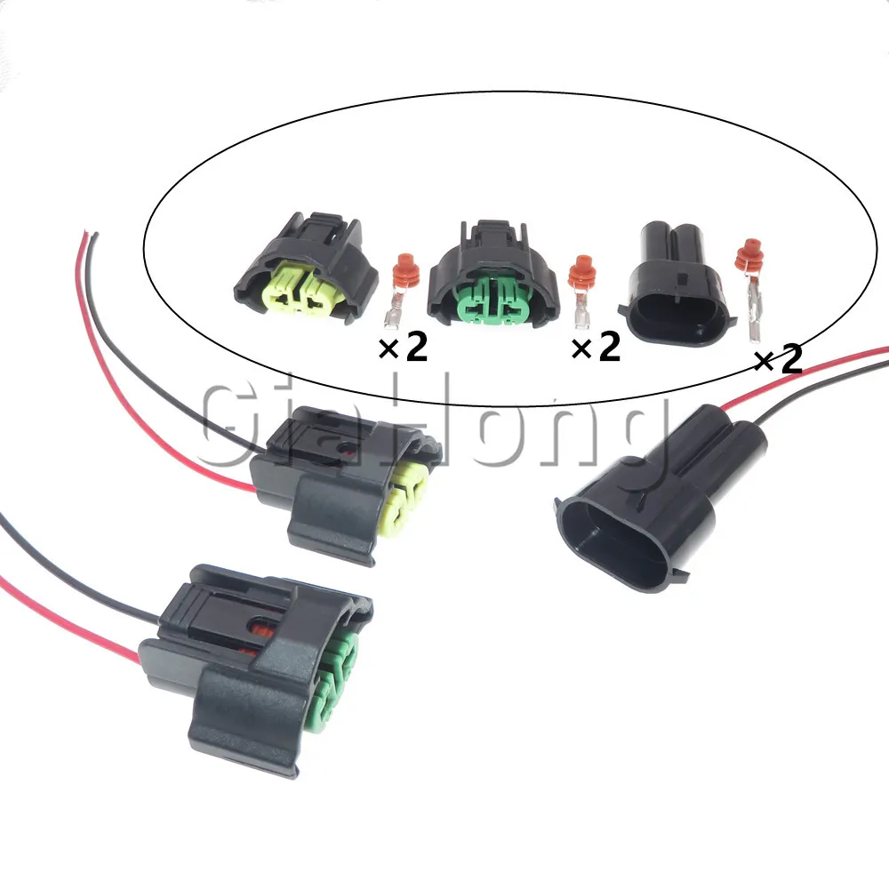 1 conjunto de plugue de lâmpada de neblina, peça de automóvel de 2 vias 6189-0935 ac para aplicação japonesa iat mat mazda toyota conector de carro equivalente