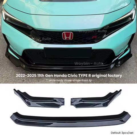 Front Bumper Lip For Honda Civic FL5 Type R 2022-2025 Sporty Front Lip 2022-2025 Honda Accessories Front Spoiler Auto Tunning
