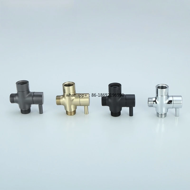 All Copper Three-way Water Separator Three-way Shower Faucet Angle Valve Tap Four-way Interface