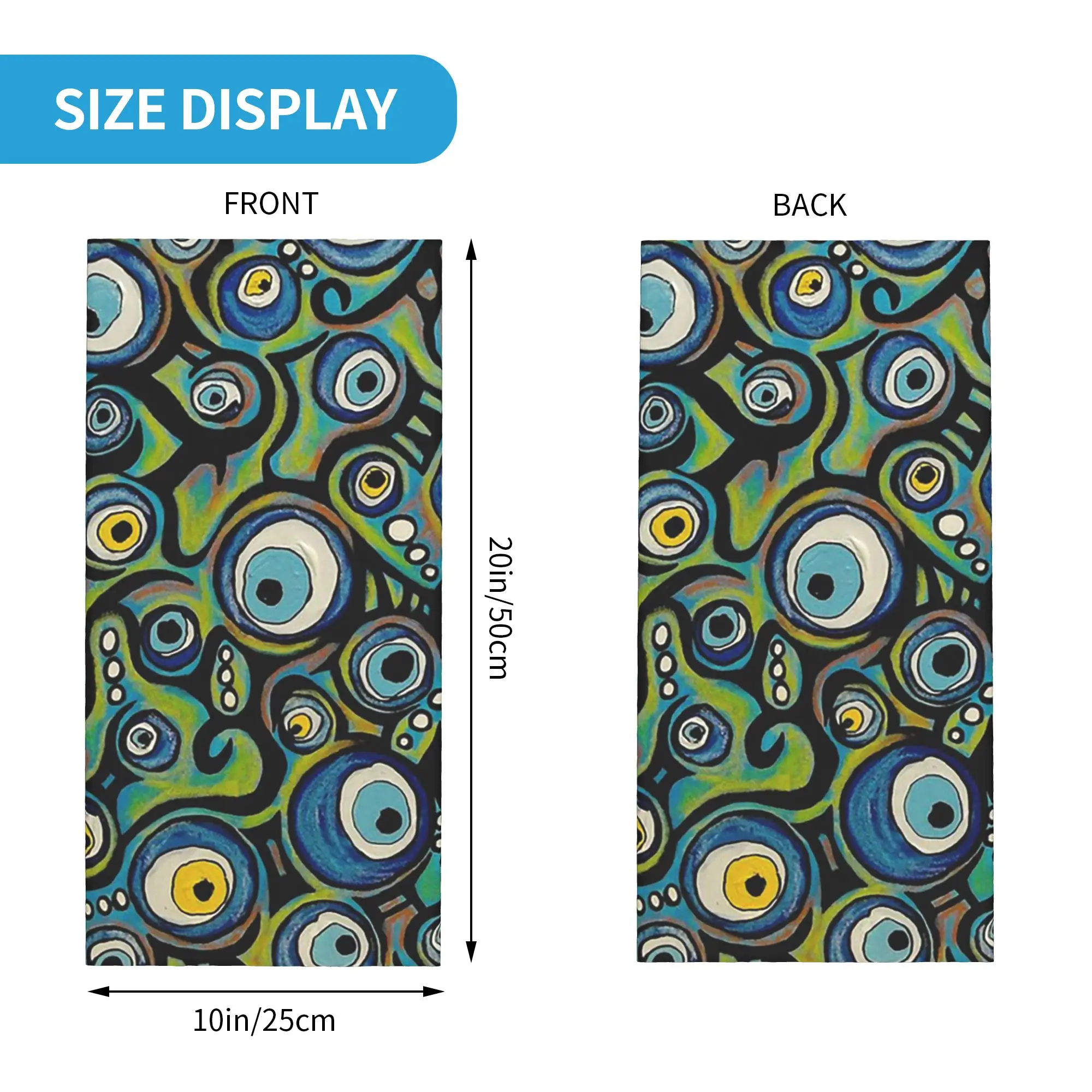 Who's Watching Evil Eye Bandana Neck Cover Printed Wrap Mask Scarf Balaclava Hiking Fishing Unisex Adult Winter