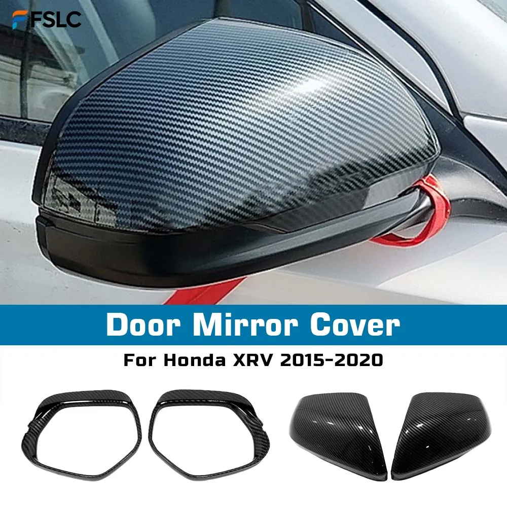 

⭐Genuine⭐ Car Decoration Door Mirror Cover For Honda XRV 2015-2020 Carbon Fiber Car Rearview Accessories Rain Eyebrow Styling