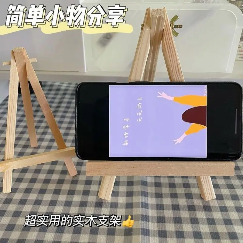 1pcs Natural Wood Mini Easel Frame Tripod Display Meeting Wedding Table Name Card Stand Display Holder Children Painting Craft