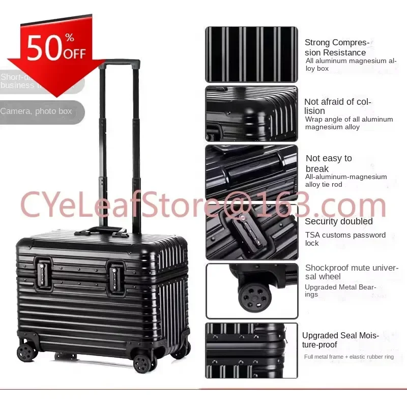 Hot salesTrolley Pilot Case Travel Bags Business Carry On Aluminium Pilot Case Luggage Suitcases