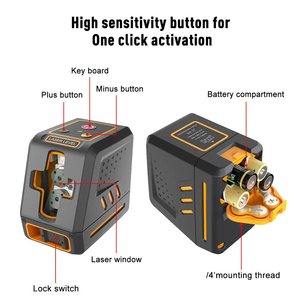 مستوى الليزر عبر خط RZ ، التسوية الذاتية ، خطين ، شعاع أحمر ، المستوى الرأسي والأفقي ، والخط المتقاطع العمودي ، أشعة الليزر الخضراء