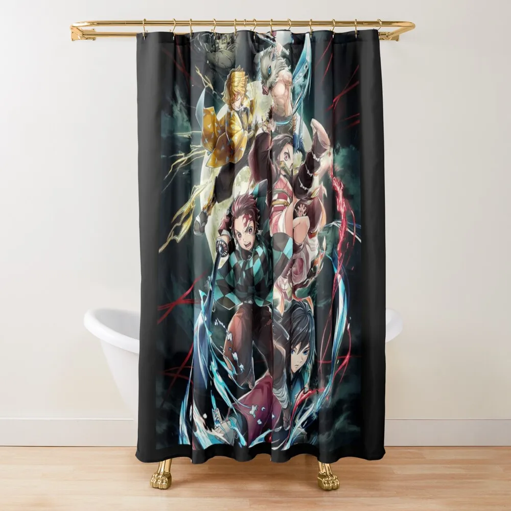 

demon slayer Shower Curtain Shower Set Shower Sets For Bathroom Bathroom Showers Bathroom Set Curtain