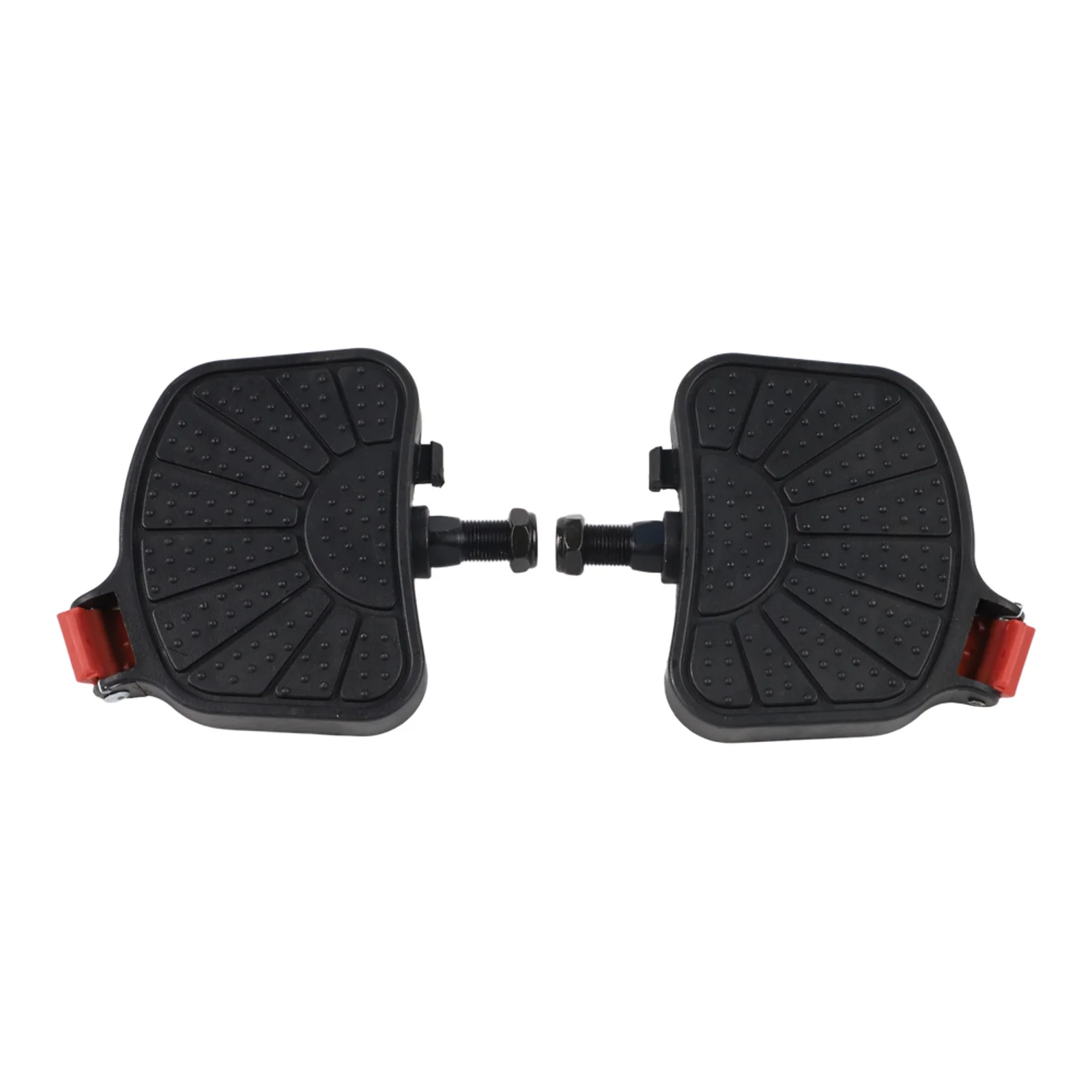 Black Exercise Bike Pedals Iron Core Non-slip Rubber Surfacing Independent L R Thread For Home Gym For M14 Cranks