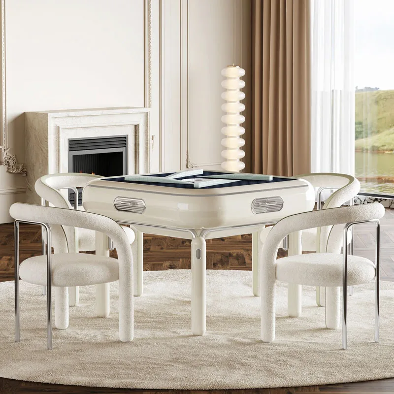 Design de entretenimento doméstico para jogos de mesa de xadrez e mahjong elétrico automático de luxo moderno