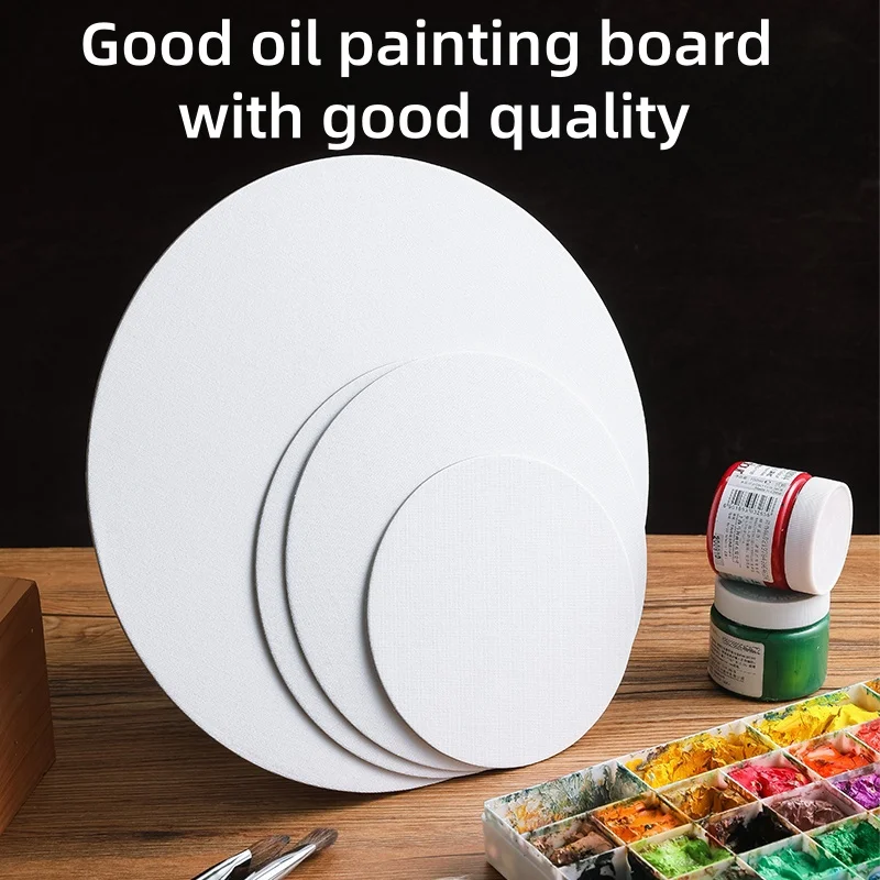 6Pcs Canvas Board For Painting Cotton Blank Primed White Suitable For Gouache Watercolor Acrylic Oil Painting Art Supplies 3mm