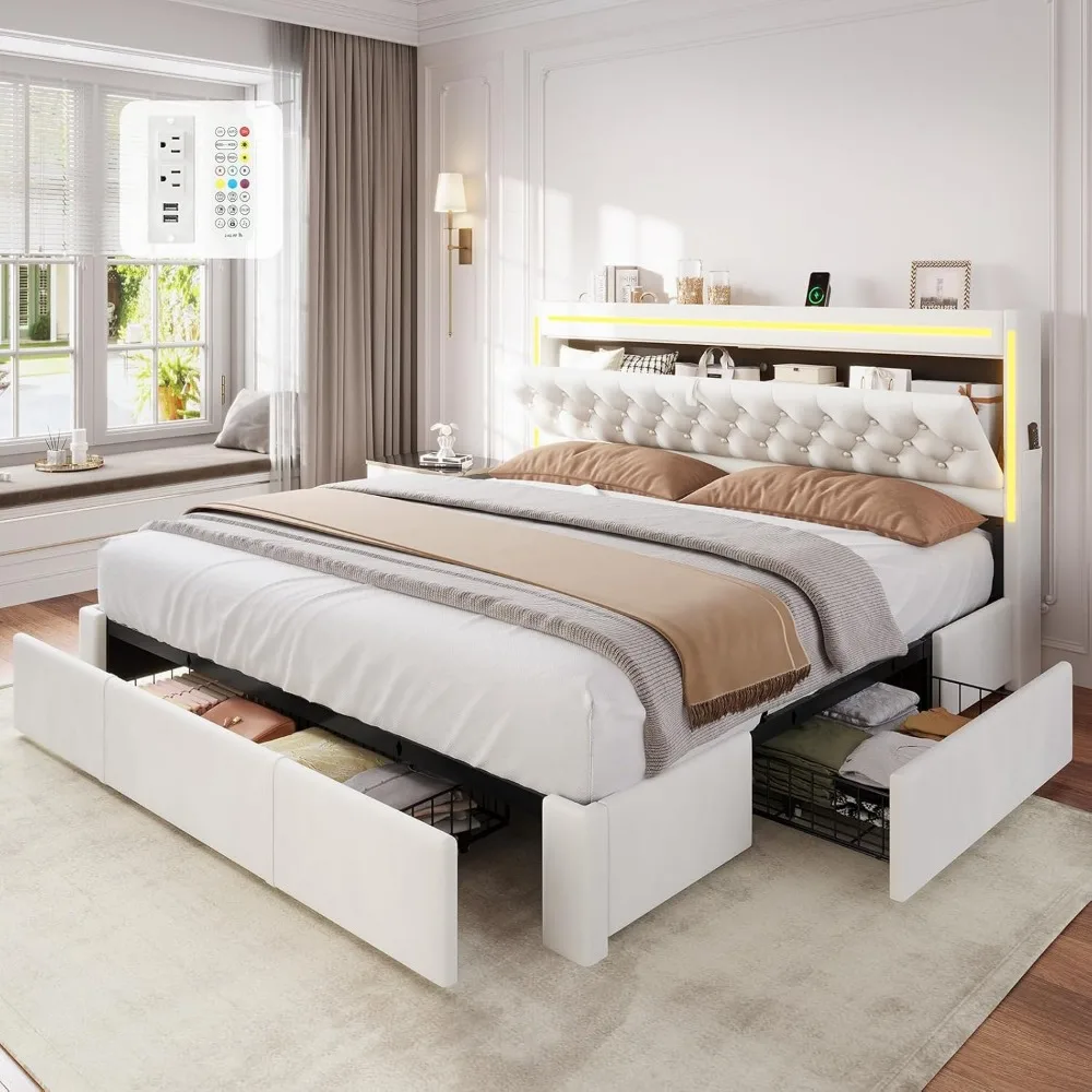 Queen Bed Frame Wit…