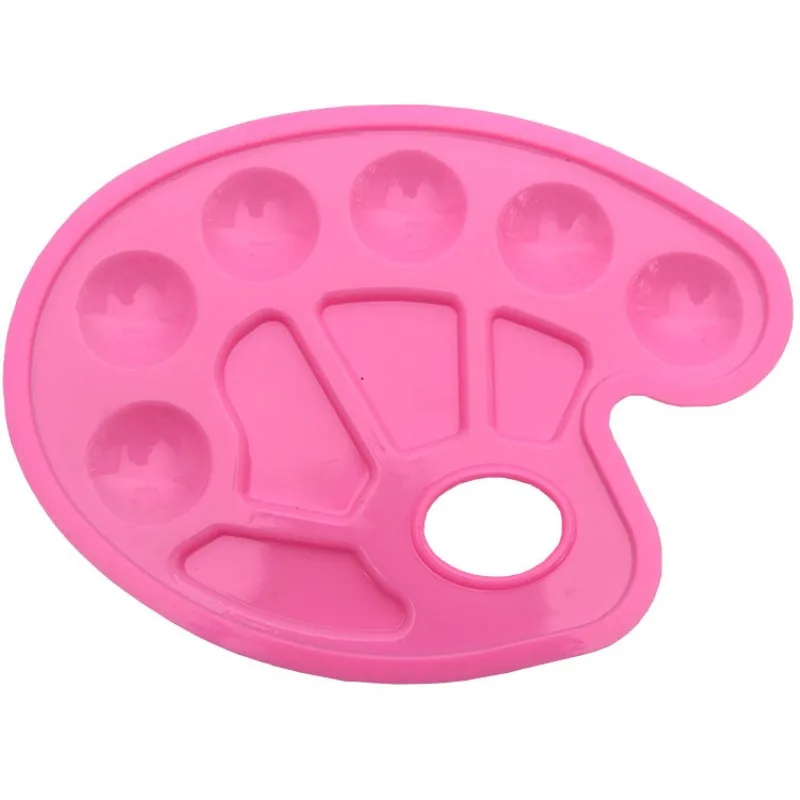 Paleta de pintura artística de plástico, bandeja de dibujo de uñas, paleta de colores para óleo, acuarela, pintura blanca, suministros de arte, 23x17,2 cm