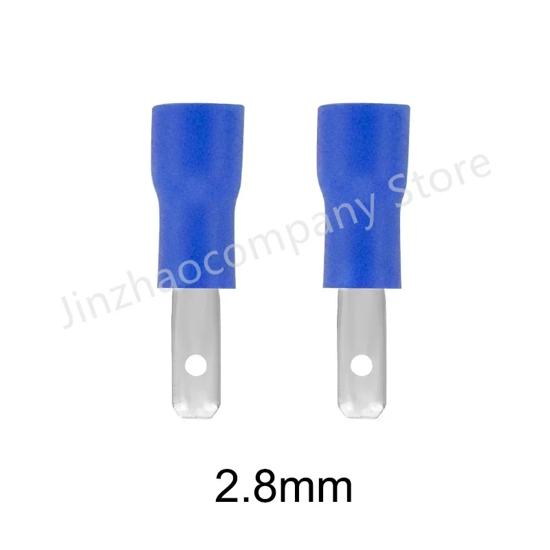 100/50/10pc Male Red blue yellow 2.8mm 4.8mm 6.3mm Insulated Electrical Crimp Terminal Spade Wire Connector Cable Wire Connector