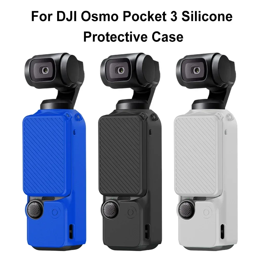 Silicone Case Protective Cover Anti-Scratch Protective Housing Shell Suitable for DJI Osmo Pocket 3 Gimbal Lens Cap