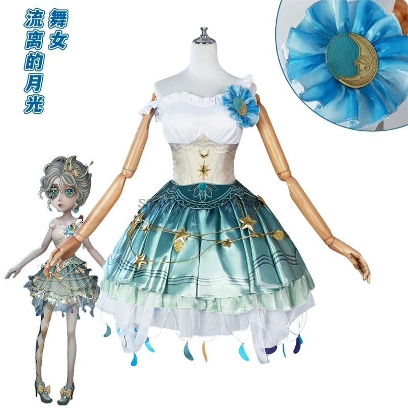 Identity V Female Dancer Margaretha Zelle Anime Cosplay Costume Wandering Moonlight Dress Halloween Party Role Play Woman Suits