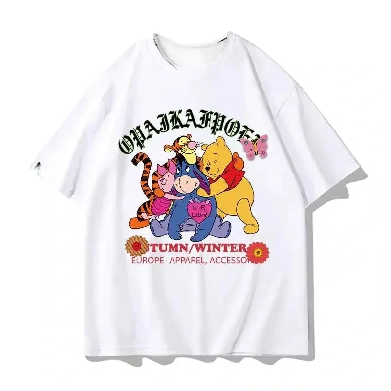 

Potdemiel Co-branded Winnie The Pooh and Tigger Clothes 3D Printing Men and Women's Summernew Fashion Trend Short-sleevedT-shirt