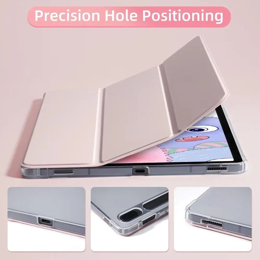 Transprent Acrylic Case For Samsung Galaxy Tab S10+ S10 Plus 12.4 S9 FE Plus S8Plus S7 FE S8 S6 Lite A8 A9 Pen Slot Cover