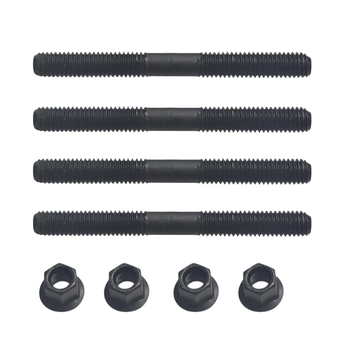 4Pcs M8*80 Total Length Double Head Screws 8.8 Strength Black Kit For Honda GX160 GX200 Predator 212 Non hemi Coleman CT200U