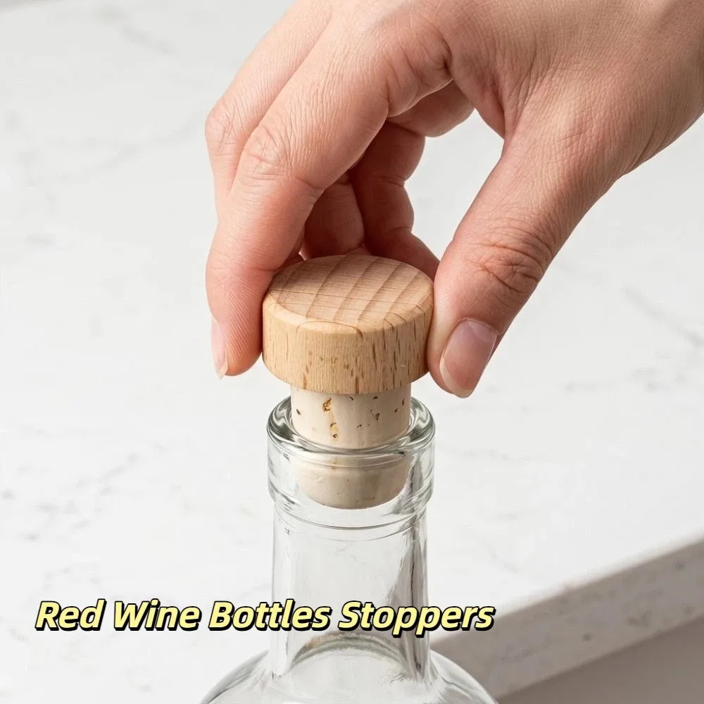 10PCS Vacuum Seal Wine Bottles Stoppers Reusable Fresh Keeping Wine Cork Stopper Leak Proof Bottle Plug Kitchen Use