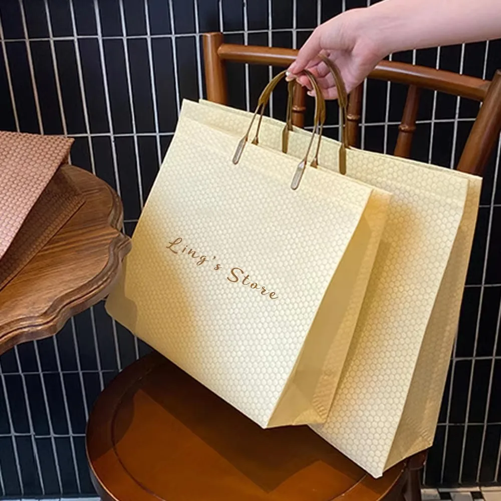 200pcsPersonalized Jewelry Tote Bags Non Woven Shopping Dress Cloth T-shirt Cosmetic Wedding Favors Gift Shoes Packaging Handbag