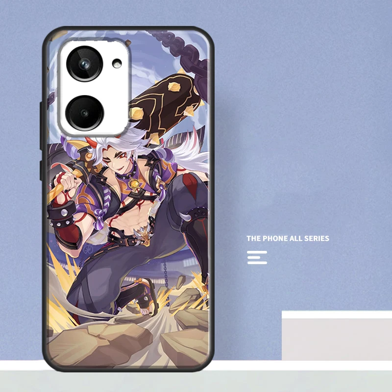 Genshin Impact Arataki Itto For Realme C55 C33 C30 C35 C25 C21 Y C11 C15 C31 8 9 10 Pro Plus GT Neo 5 2T 3T GT3 Case