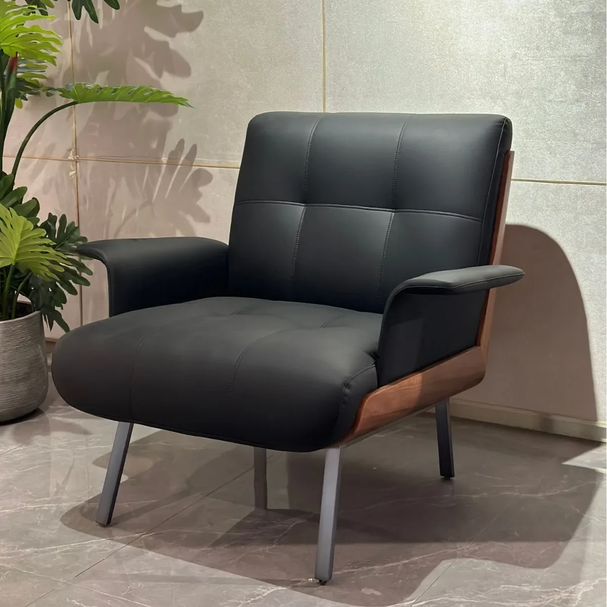 Single recliner fabric sofa living room balcony negotiation leisure antique sofa