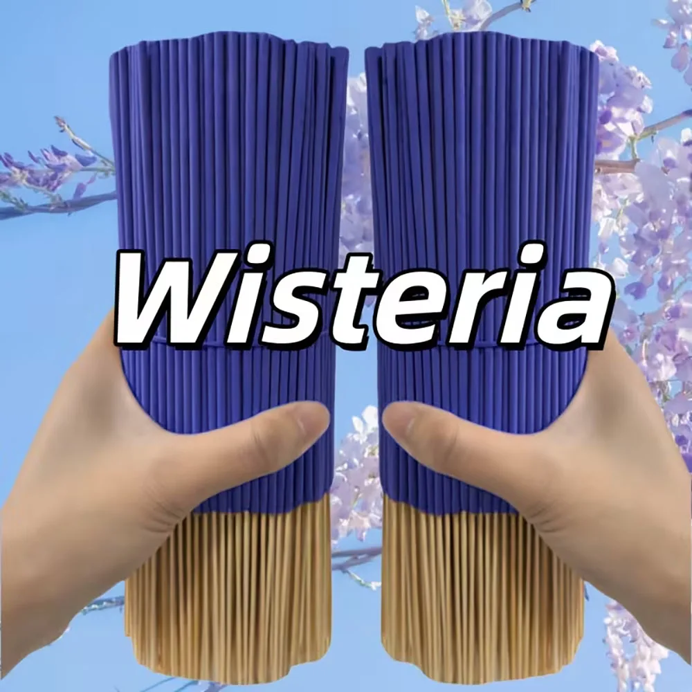Räucherstäbchen aus natürlicher Glyzinien – 56/164/364 Stäbchen, 22 cm Größe, Räucherstäbchen aus Holz, zur spirituellen Reinigung, zur Beseitigung negativer Energie, Heim- und Bürodekoration, Halloween, Weihnachten, Meditationshilfe, Meditungsgeräucherstäbchen, Feiertagsdekoration