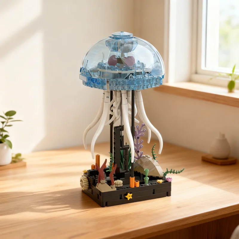 456pcs MOC Kinetic Jellyfish Technical Model Building Blocks Toy Architecture Christmas Gift DIY Collection Brick Education