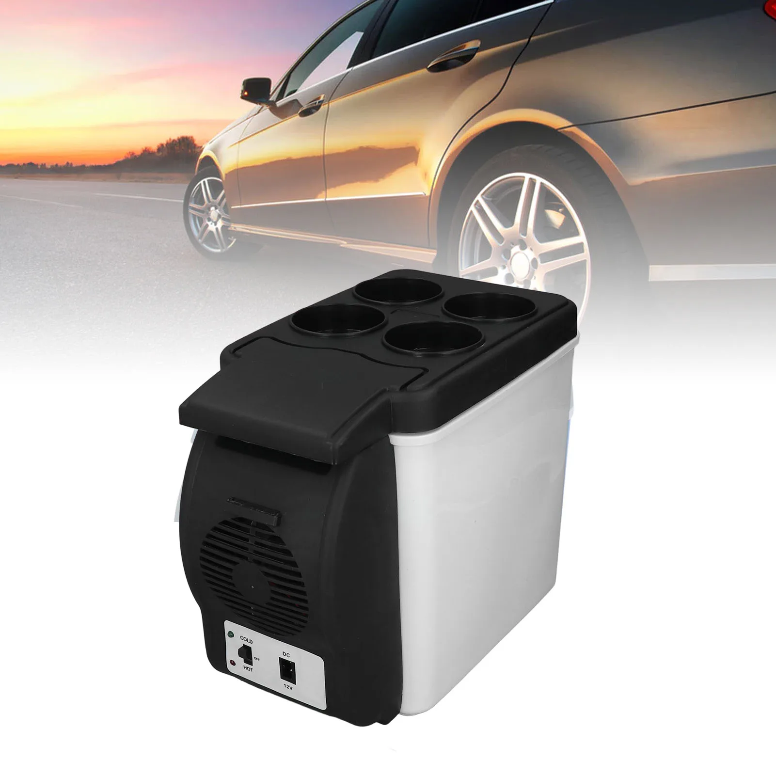 6L Car Refrigerator 12 Volt Refrigerator Food Grade Low Noise Multifunctional Portable Car Fridge Freezer for Cars