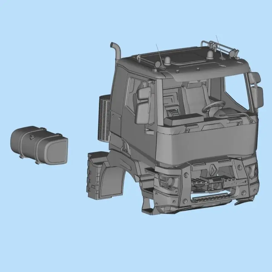 3d Printed Truck Cabin Kit RENAULT SERIES K 1/14 For Tamiya Fmx Static Dot Model JDM  Lesu Lxy Scaleclub