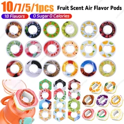 10-1pcs Air Flavor Pods Fruit Scent Pods 0 Sugar Up Used in Plastic Water Drink Bottle Flavor Pod Bottle Accessories 0 Calories