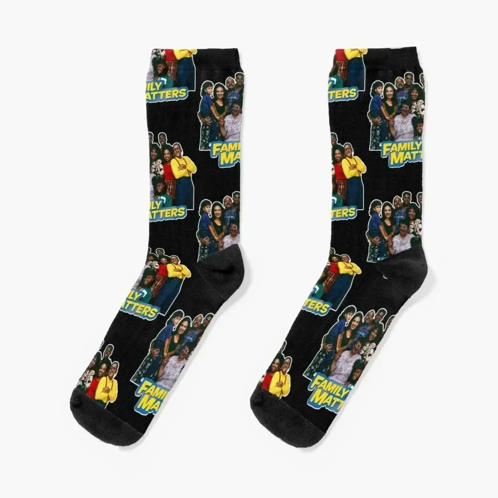 Family Matters T-ShirtFamily Matters Socks winter gifts funny gifts Wholesale hiking Girl'S Socks Men's