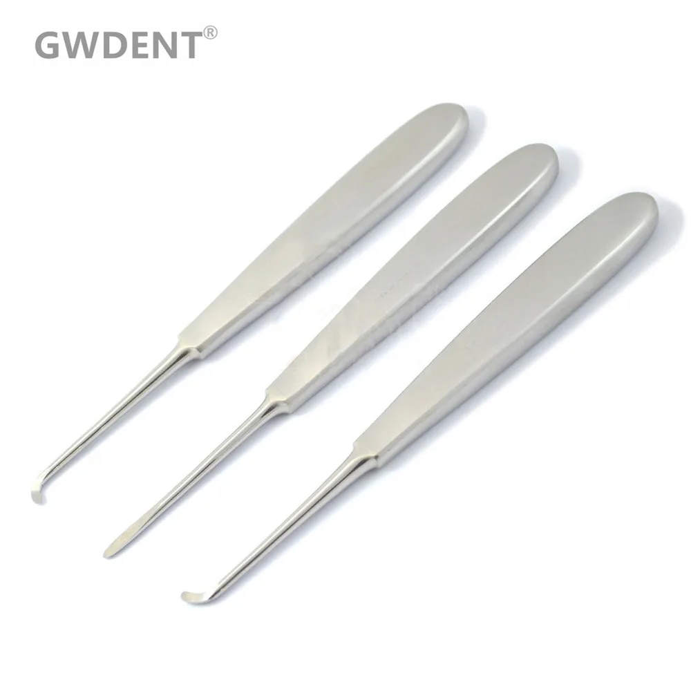 

3pcs Dental Warwick James Elevator LEFT, RIGHT, STRAIGHT Surgical Root Elevator Dentistry Oral Surgery Extraction Tools