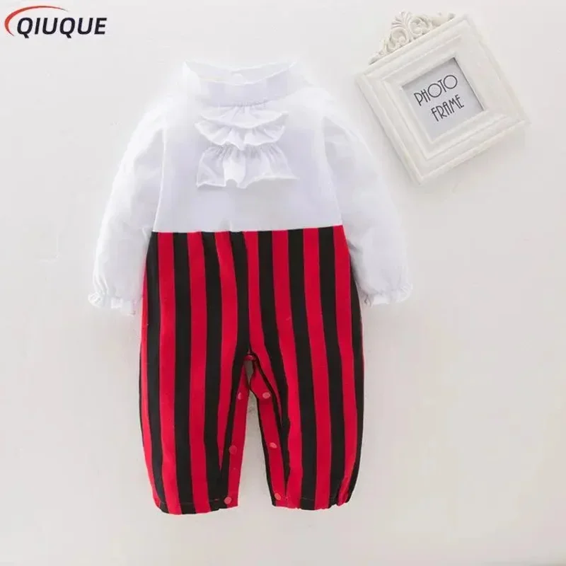 Piratenkapitän Cosplay Kostüm Baby Strampler Jungen Bodys Weihnachten Ausgefallene Kleidung Halloween Kostüme Kinder Kinder Overalls