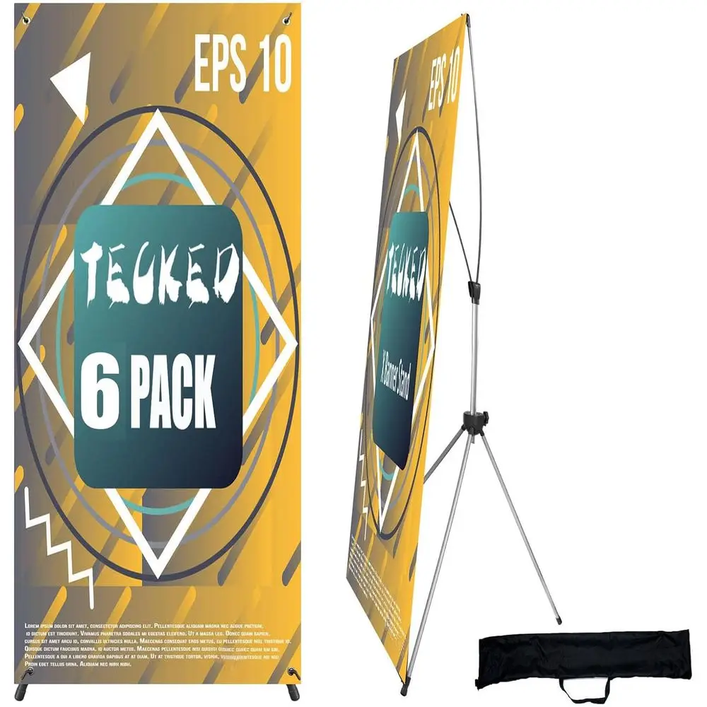 

X Banner Stand Adjustable it Banner 24 x 63 to 32 x 78 Inch, Portable Travel Bag, Bigger, More Adaptable Advertising, Stores, Tr
